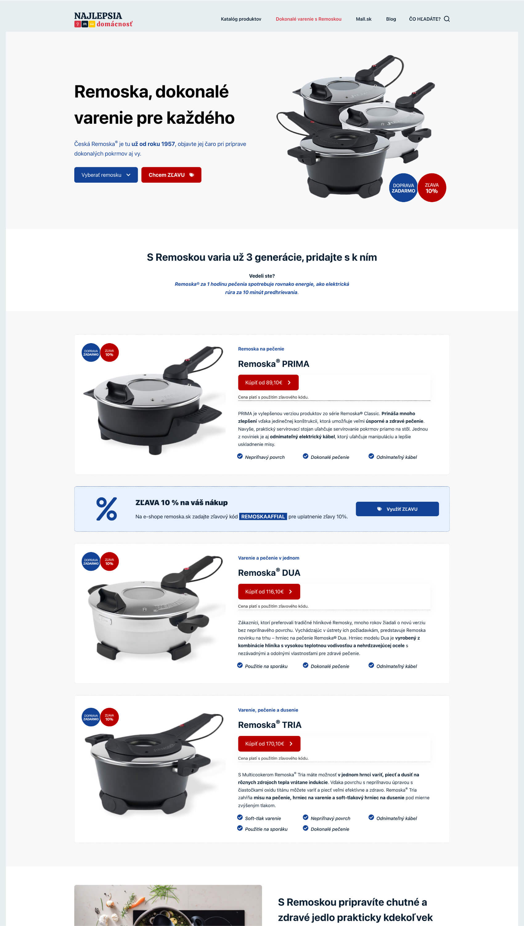 Affiliate landing page postavená na WordPresse