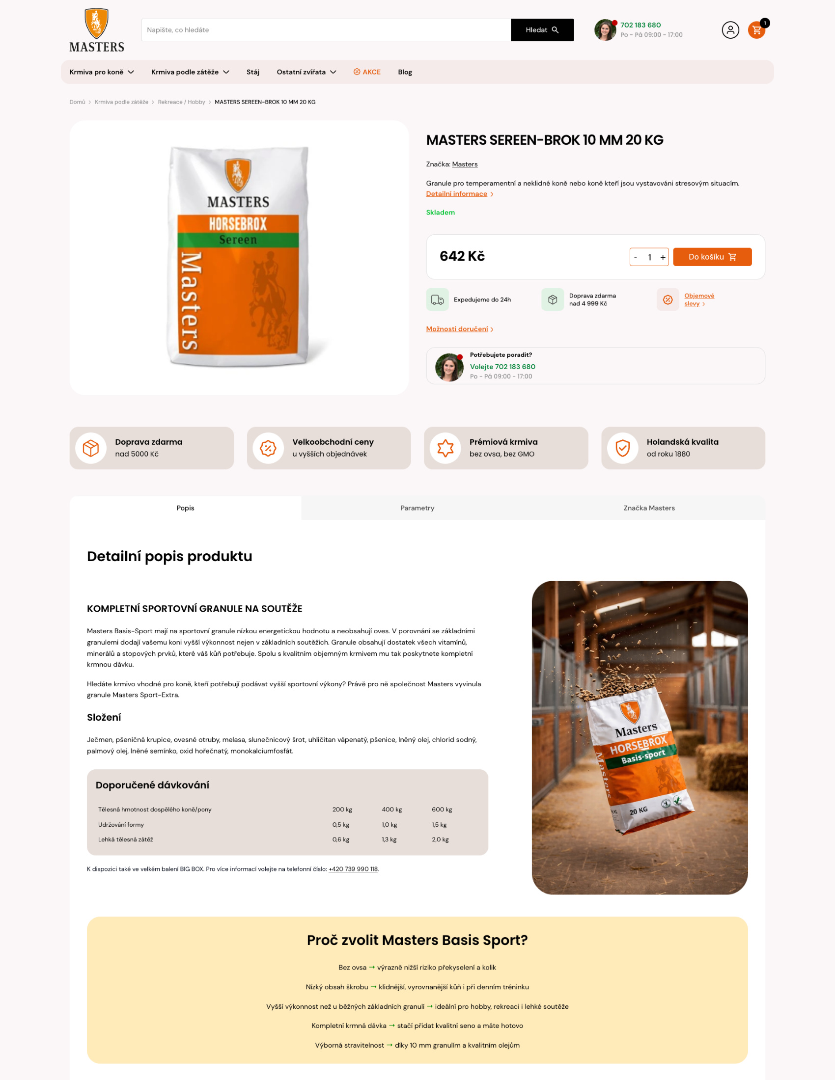 Detail produktu upravenej Shoptet šablóny pre e-shop s módou