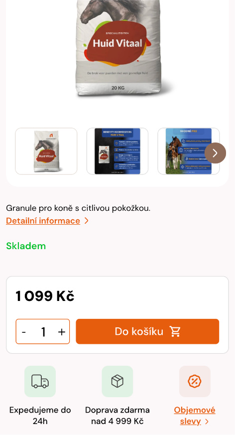 Vylepšený výber variantov pre Shoptet na upravenej šablóne pre obchod s módou