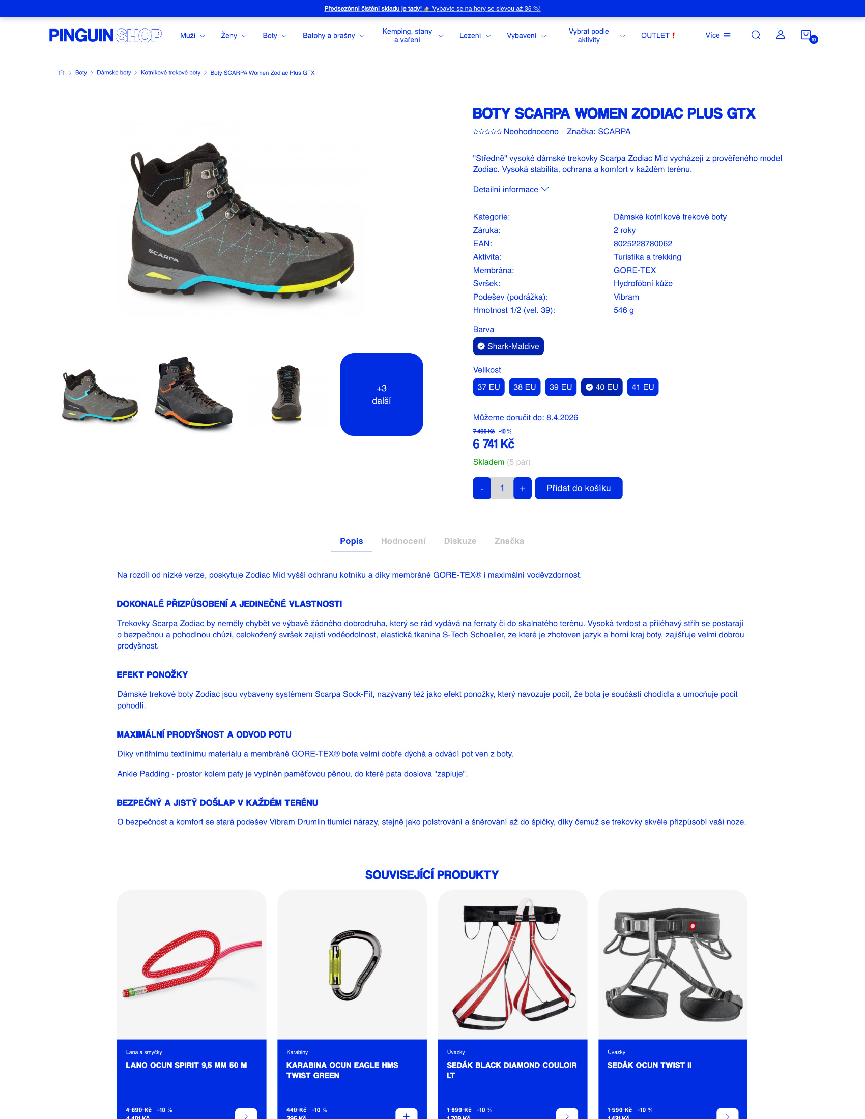 Detail produktu upravenej Shoptet šablóny pre e-shop s módou